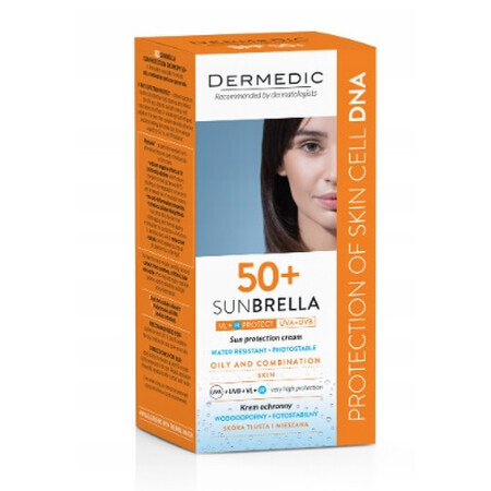 Dermedic Sunbrella Sun Protection Cream SPF 50+ für fettige Haut und Mischhaut, 40 ml