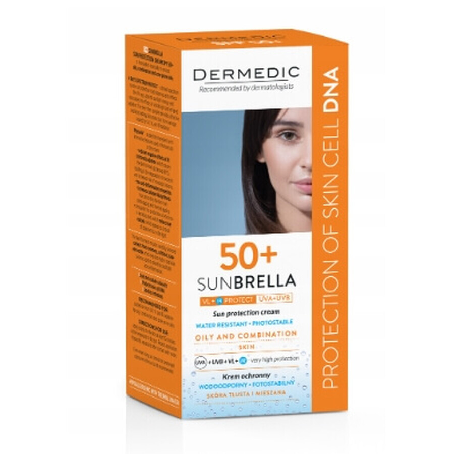 Dermedic Sunbrella Sun Protection Cream SPF 50+ für fettige Haut und Mischhaut, 40 ml