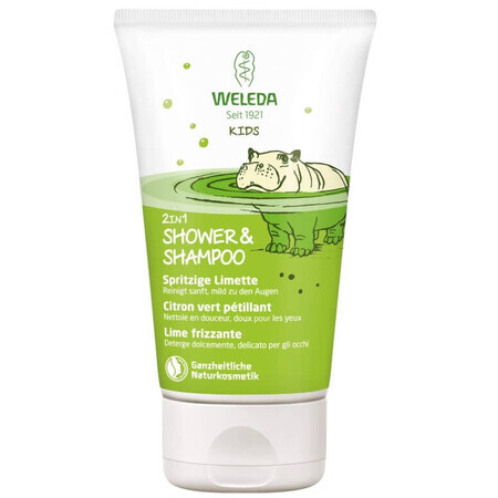 Weleda Kids 2in1, Shampoo und Duschgel für Kinder, Limette, 150 ml