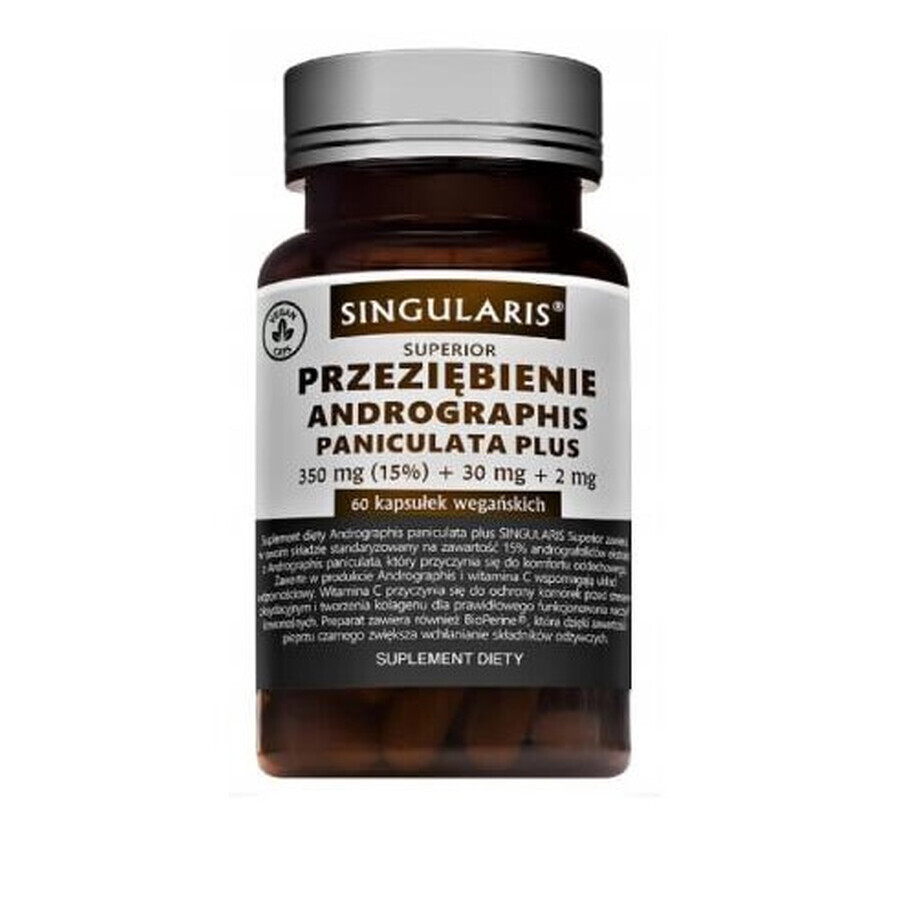 Singularis Przezibienie Andrographis Paniculata Plus 350mg (15%) + 30mg + 2mg, 60 Kapseln