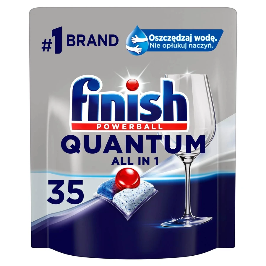 Finish Quantum All in 1 capsule pentru mașina de spălat vase Powerball comprimate 35 buc proaspete