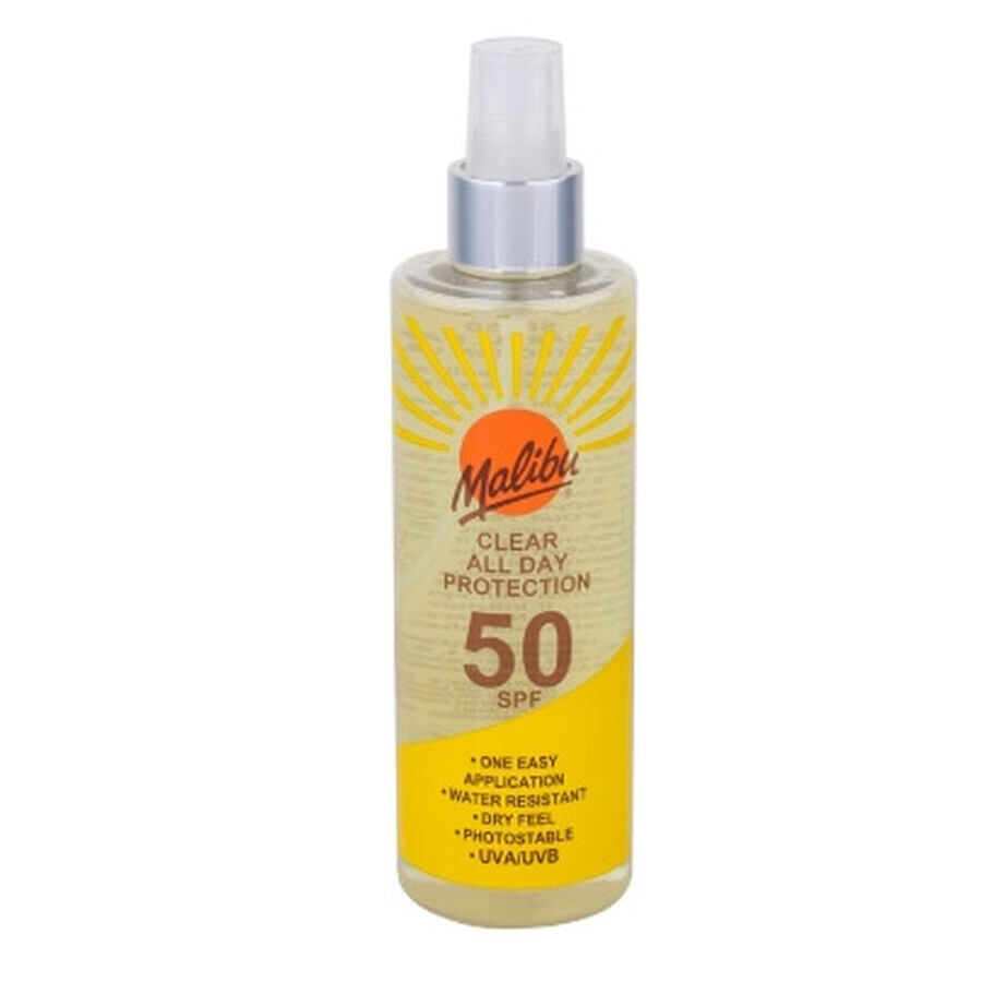 Spray de protecție solară Malibu Clear Protection SPF50, 250ml