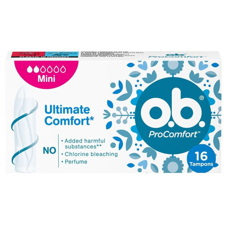 O.B. ProComfort Ultimate Comfort, Mini-Pads, 16 Stück