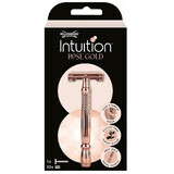 Wilkinson Intuition Rose Gold Women's shaver with interchangeable blade handle + 10 blades