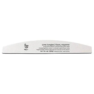 Peggy Sage Double-sided semicircular nail file 180/180 white, 1 pc