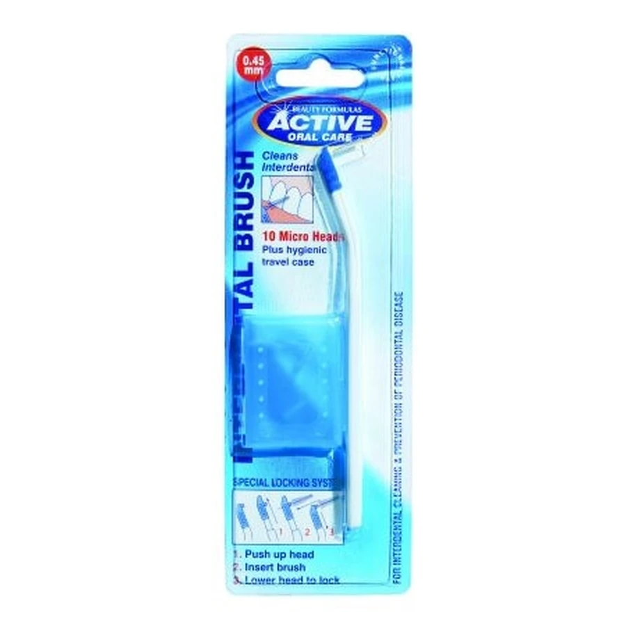 Cepillo de dientes, Active Interdental, 1 ud + 10 cerdas microper 0,45 mm