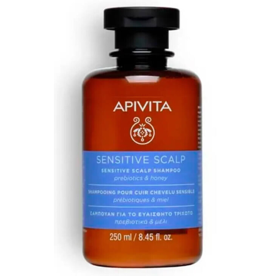 Apivita Sensitive, gentle hair cleansing shampoo for sensitive scalp, 250 ml