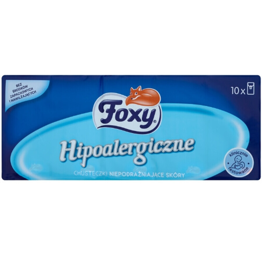 Foxy, hypoallergene Tücher, 10 Stück