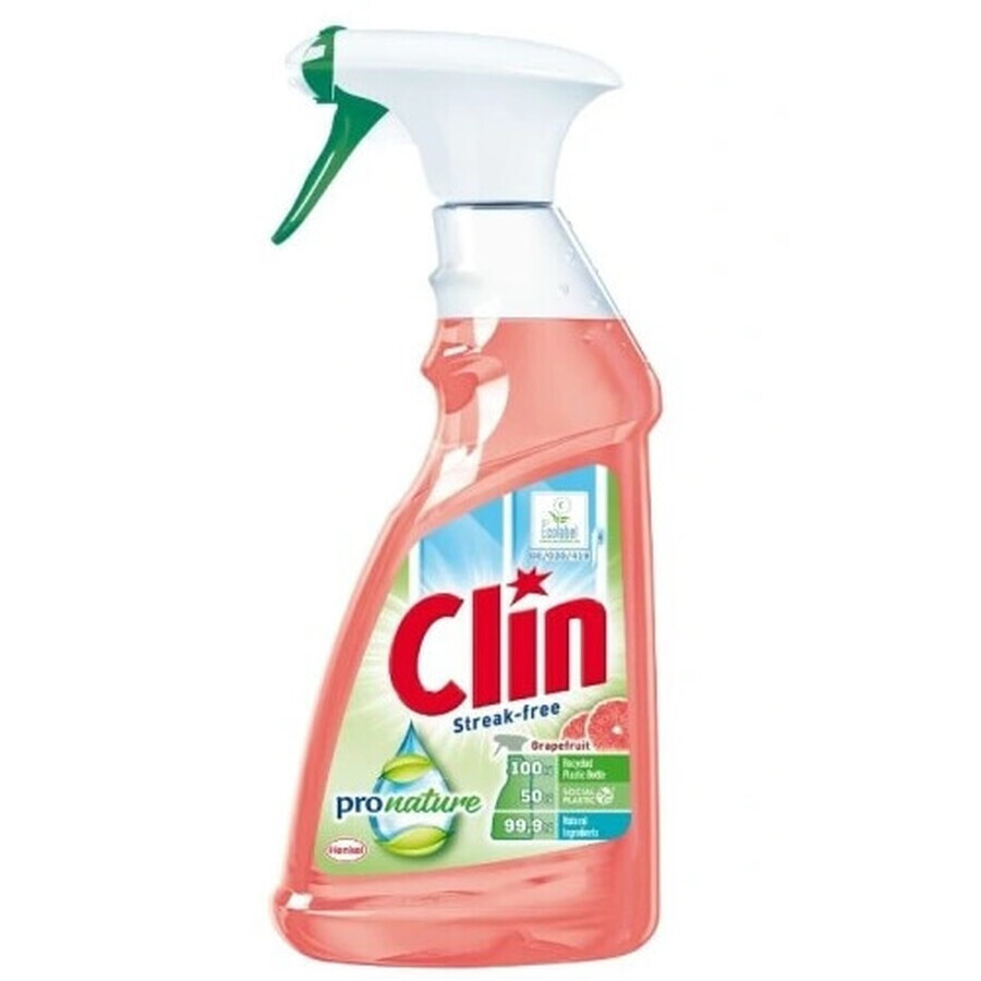 Clin, Pro Nature Fensterreiniger mit Grapefruit, 500 ml