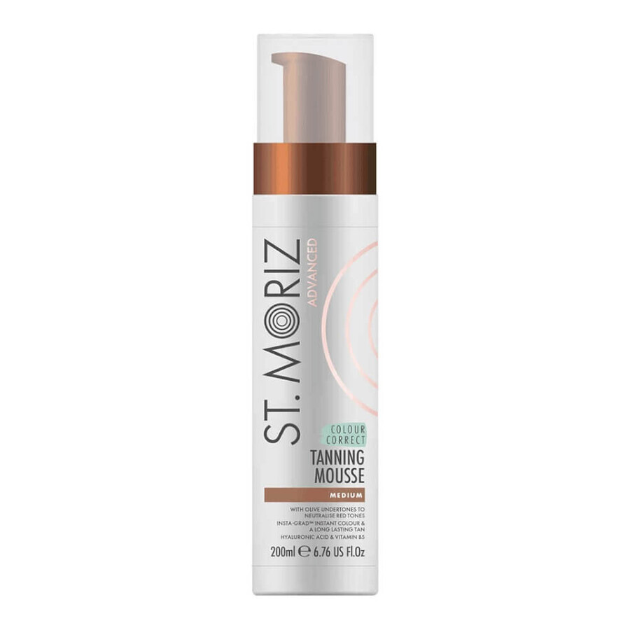 St.Moriz Advanced Pro Pro Farbkorrektur Bräunungsmousse Medium, 200ml