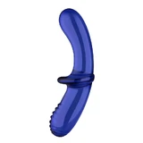 Satisfyer Doppeldildo in hellblauem Kristallglas, 1 Stück