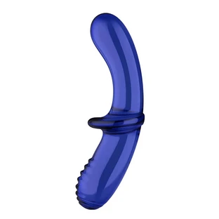 Satisfyer Doppeldildo in hellblauem Kristallglas, 1 Stück