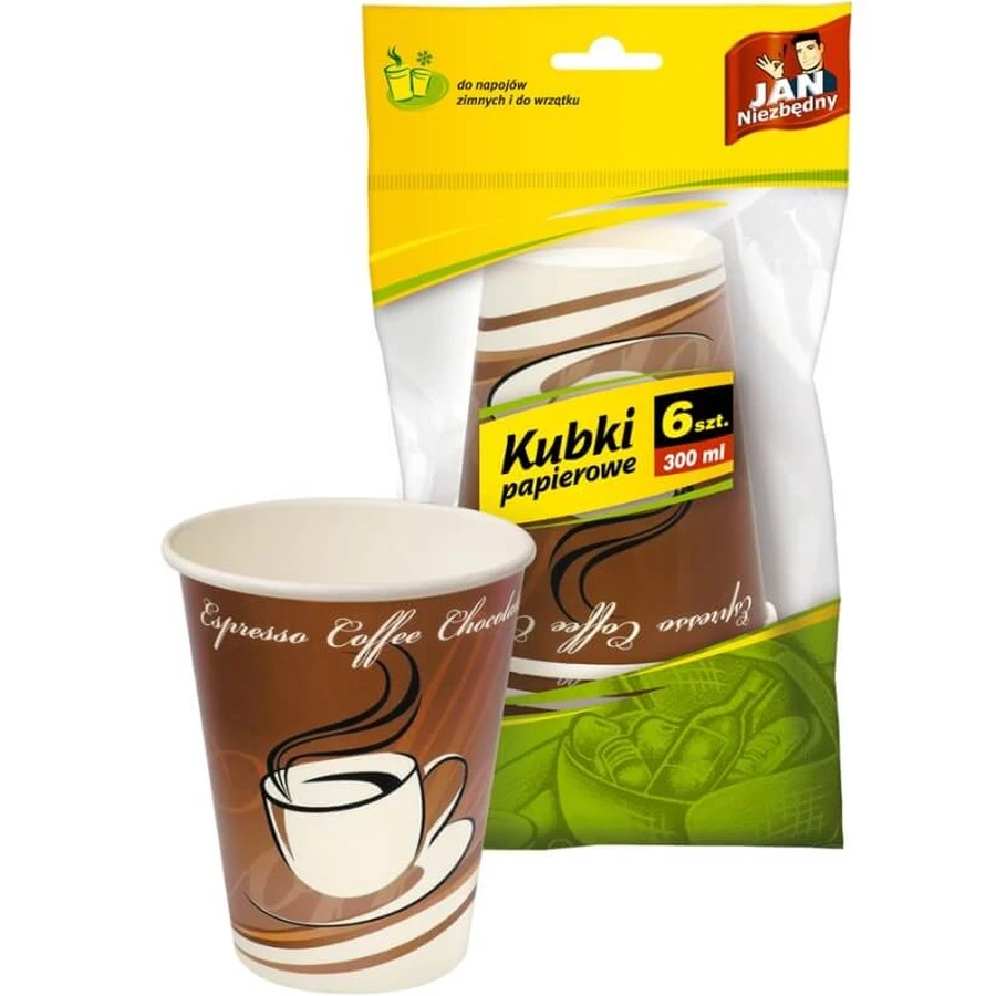 Jan Niezbdny, Papieren bekers 250ml, 6 stuks