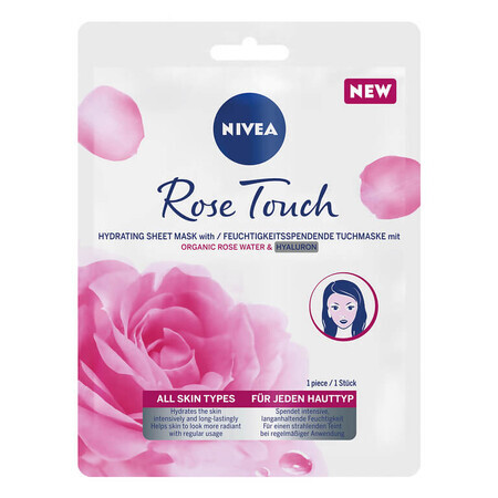 Nivea Rose Touch Intensive Feuchtigkeitsmaske mit Bio-Rosenwasser und Hyaluronsäure