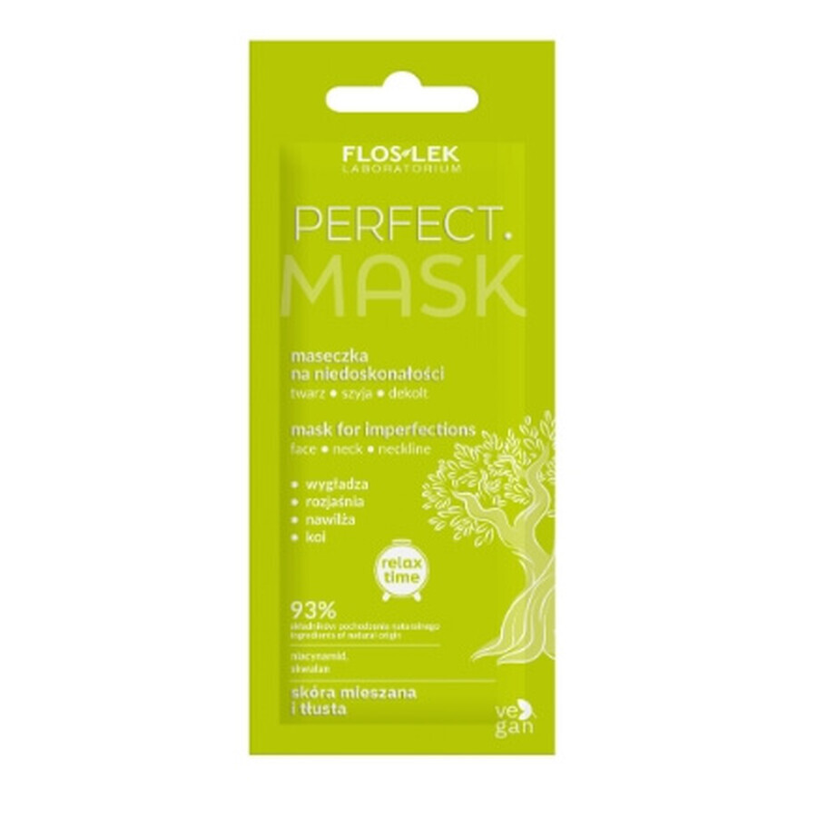 Flos-Lek Perfekte Maske für Gesicht, Hals und Dekolleté, 6 ml