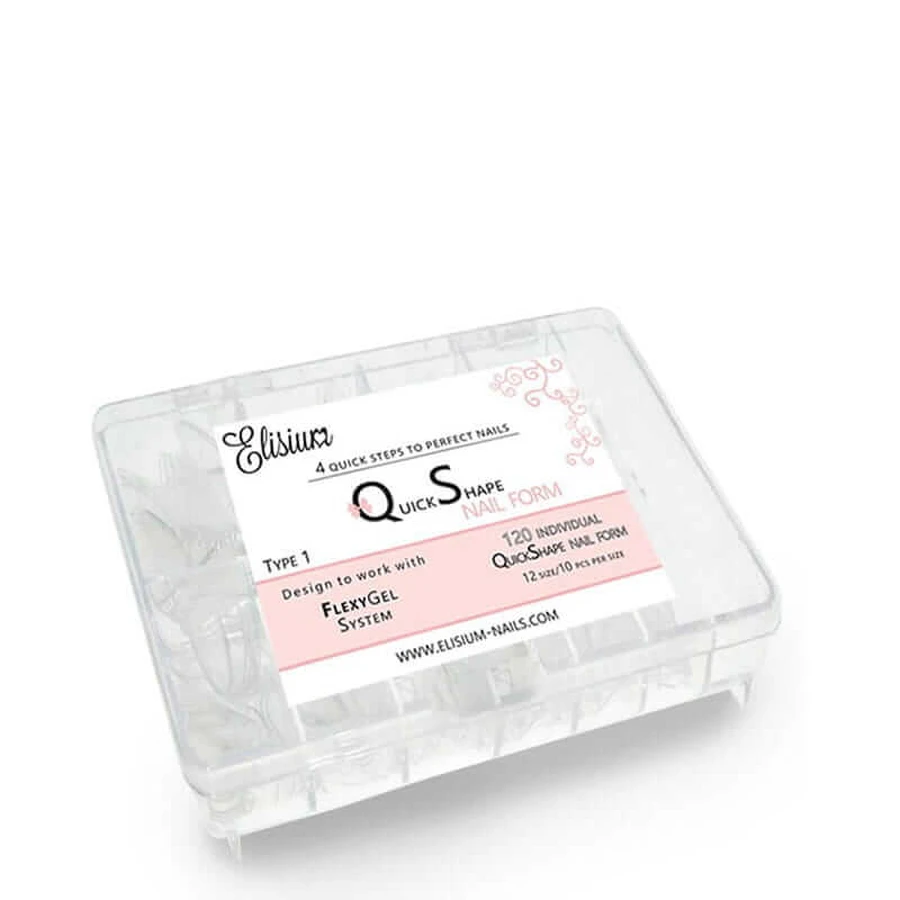 Elisium Quick Shape Nail Shape Nail Form Type1 Nail Forms, 120 pieces