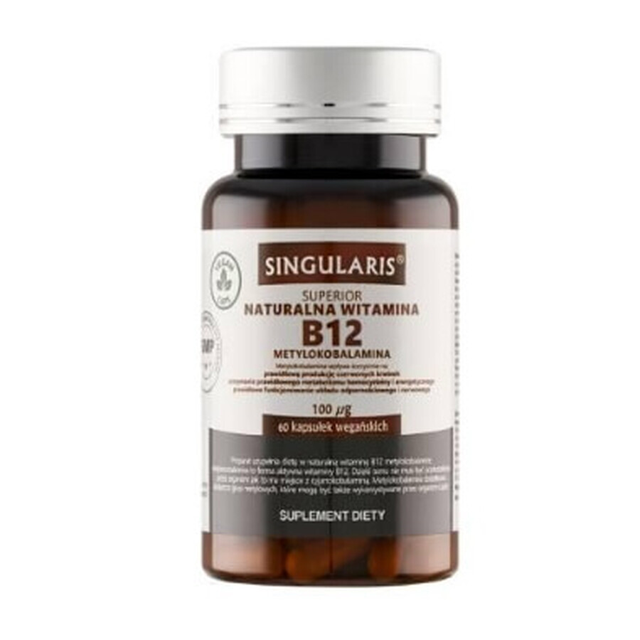 Singularis Natürliches Vitamin B12 Methylcobalamin 100 mcg, 60 Kapseln