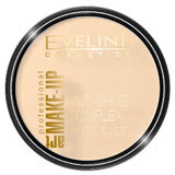 Eveline Cosmetics Art Make Up Anti-Glanz-Komplex mattierender Mineralpuder mit Seide 30 Elfenbein, 14g