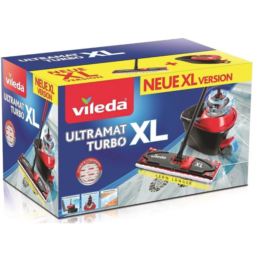 Vileda, Ultramat Turbo XL, Set Mop + Eimer