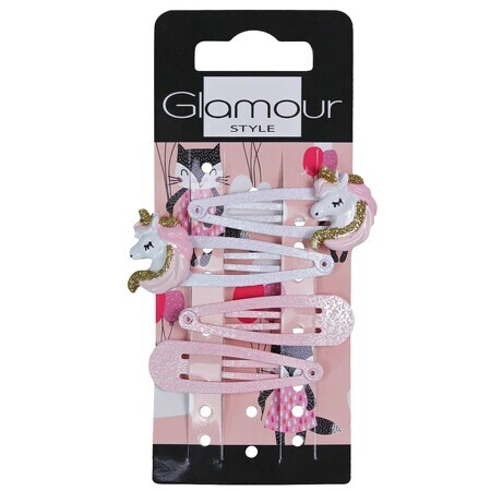 Glamour Kids Wax Pony Clips, 4 Stück