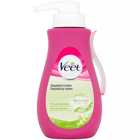 Veet Moisturising Enthaarungscreme für trockene Haut mit Pumpe, 400 ml