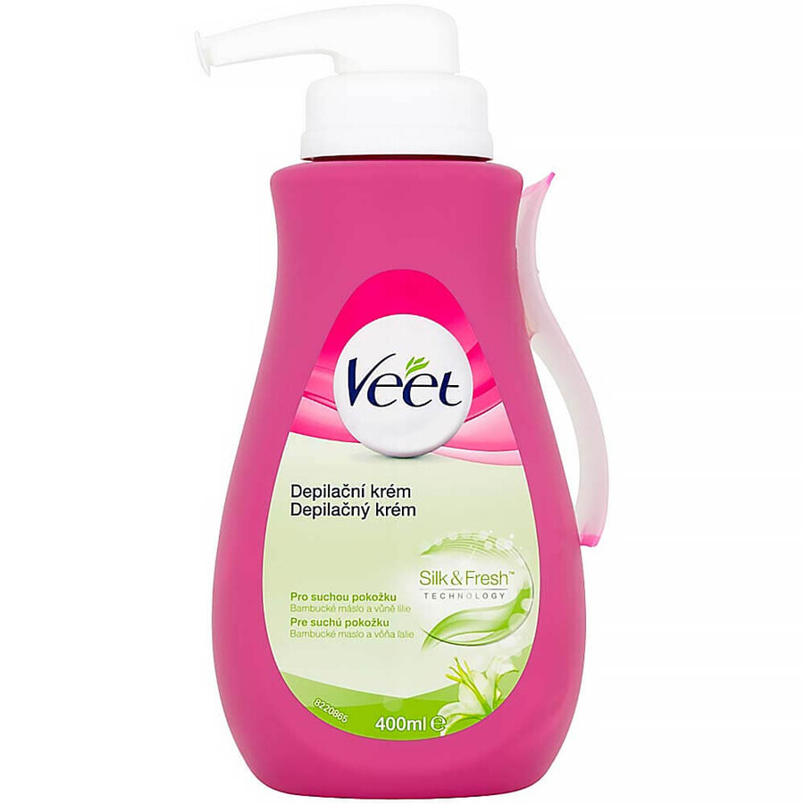 Veet Moisturising Enthaarungscreme für trockene Haut mit Pumpe, 400 ml