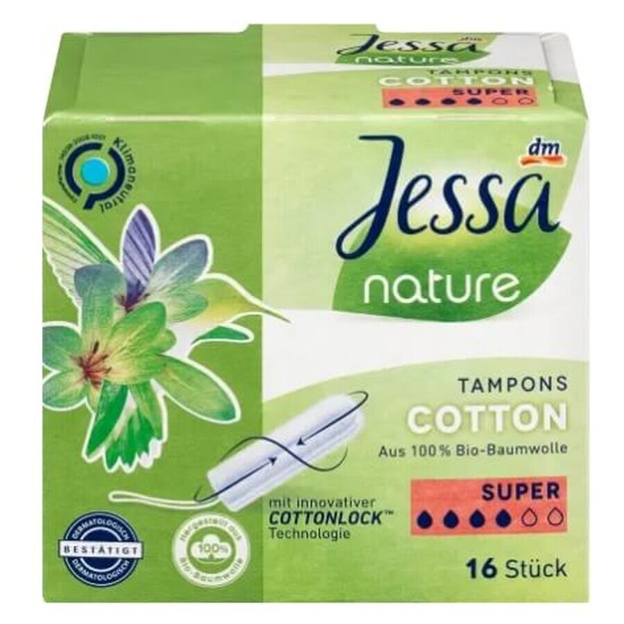 Jessa, Super natur, Tampons, 16 Stück