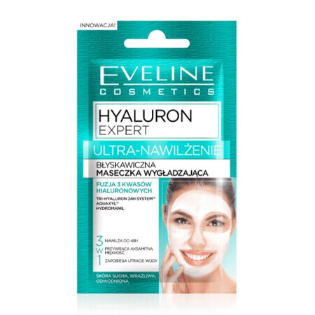 Eveline, Hyaluron Expert Ultra-Glättung Glättende Maske, 7 ml