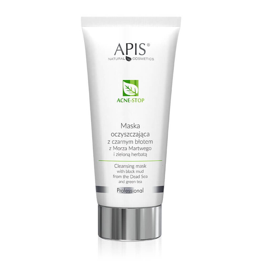 Apis Acne-Stop Totes Meer Schwarze Botanicals und Grüner Tee Maske 200ml