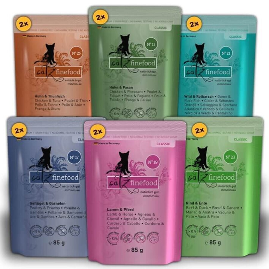 Catz, Finefood, Katzennassfutter, 12 x 85g