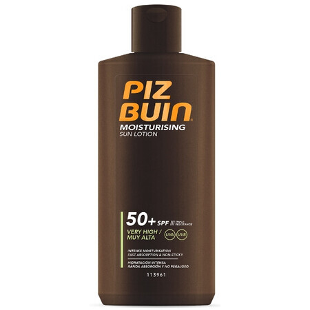 Piz Buin Feuchtigkeitsspendende Sonnenlotion SPF50, 200ml