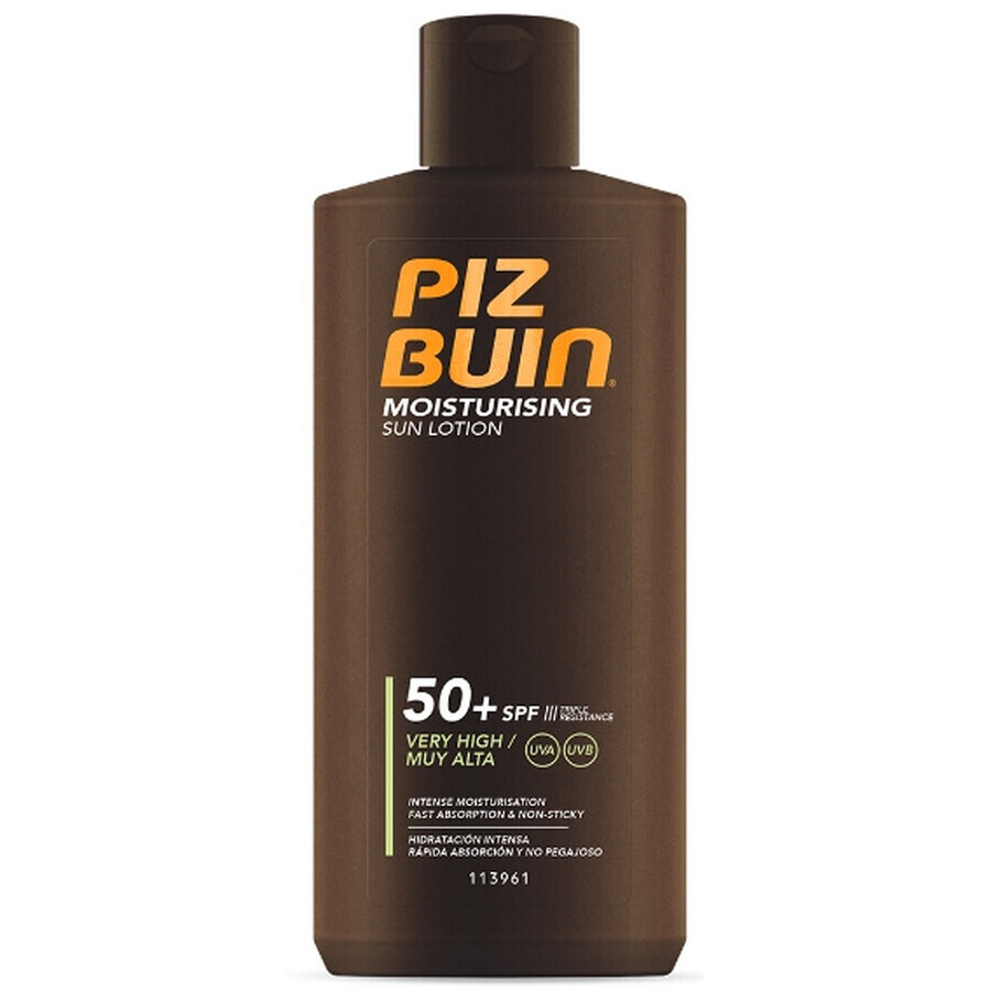 Piz Buin Feuchtigkeitsspendende Sonnenlotion SPF50, 200ml