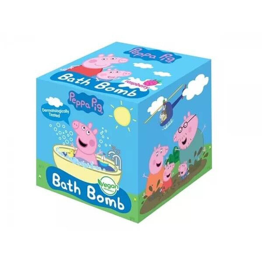 Peppa Pig Himbeere fizzy Badekugel, 165g