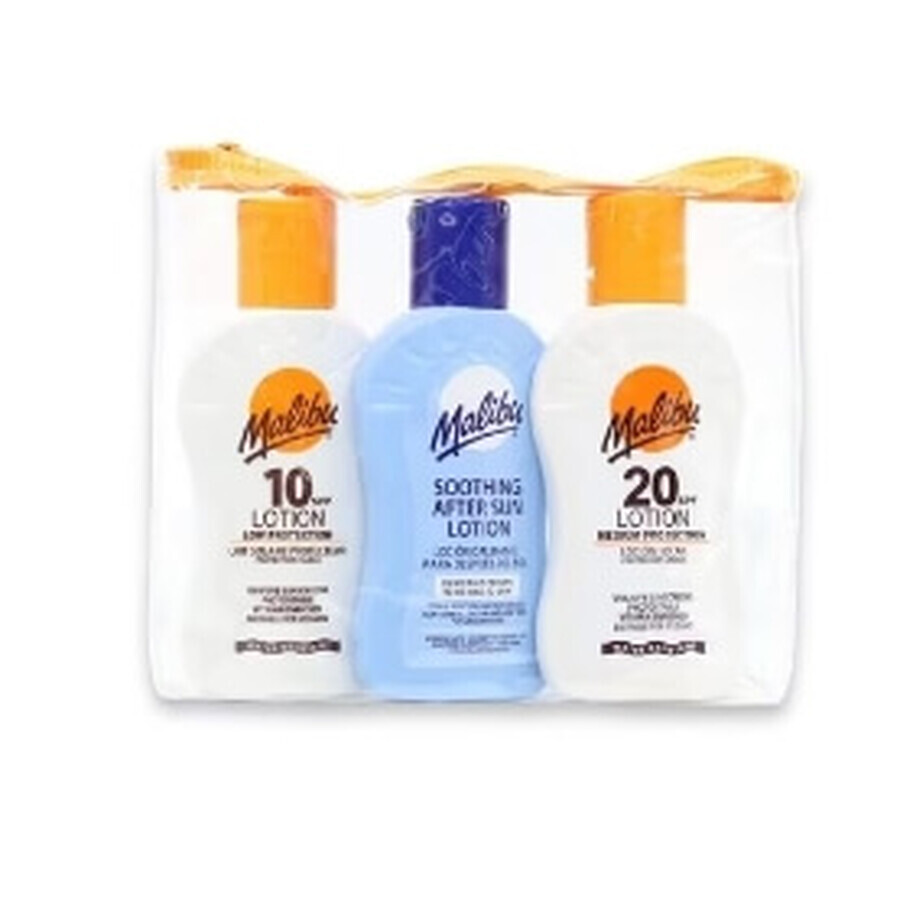 Malibu Travel Pack Sonnenlotion Set, 3 x 100 ml