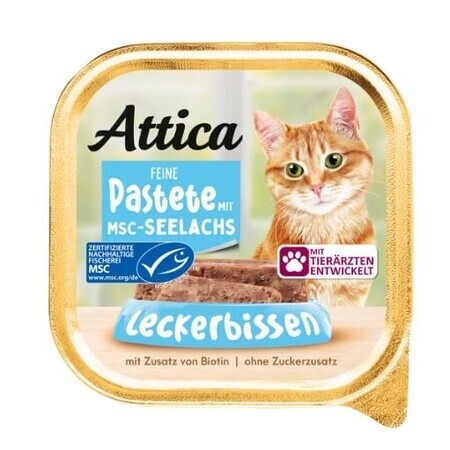 Attica, Seelachs-Pastete für Katzen, 100g