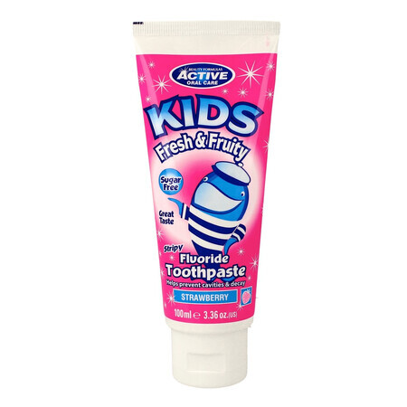 Beauty Formulas Active Oral Care Kids Fresh amp; Fruity Kinderzahnpasta mit Fluorid Erdbeere, 100ml