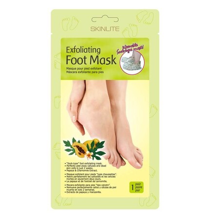 Skinlite Exfoliating Foot Socks Papaya & Kamille, 1 Paar