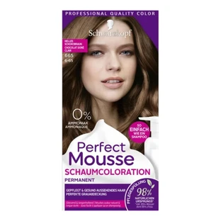 Schwarzkopf, Perfect Mousse, 665 Light Chocolate Bir, Färbewachs Mousse