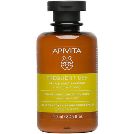 Apivita Uso frequente, Shampoo delicato per la pulizia quotidiana della cera, 250 ml