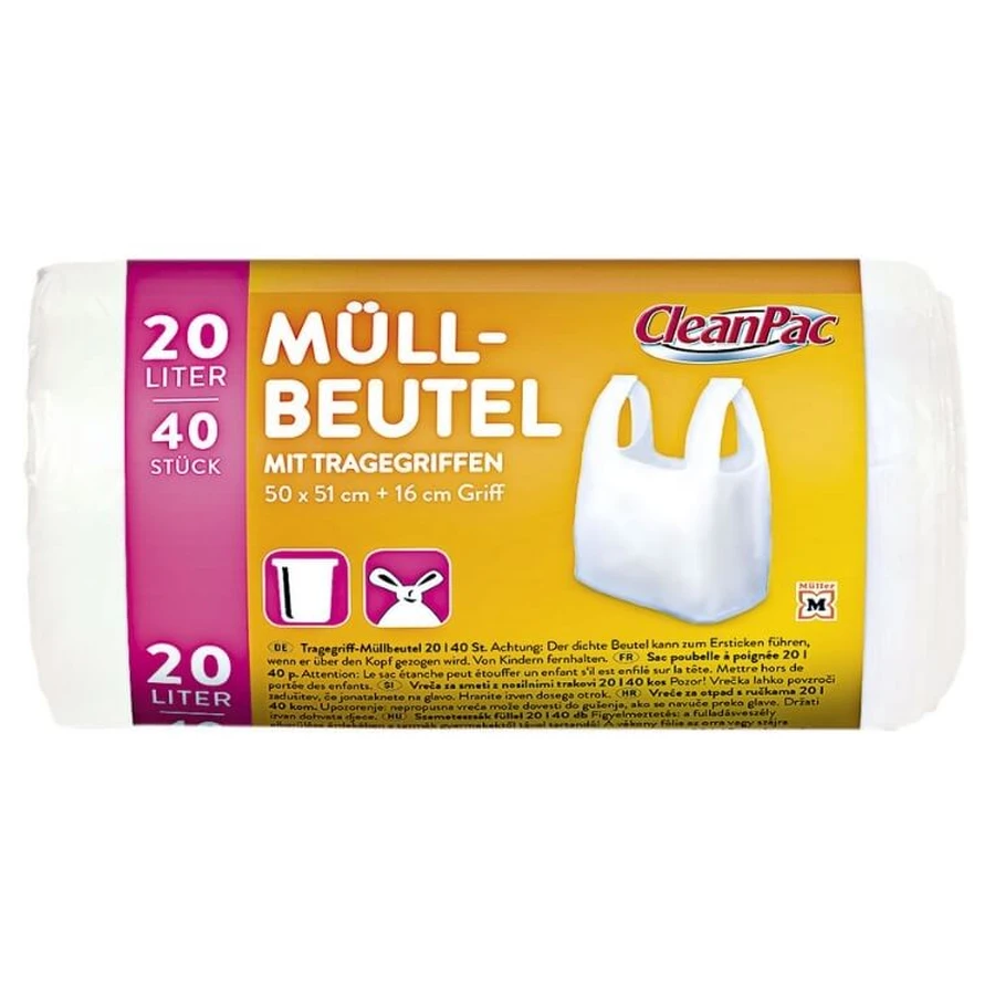 CleanPac, Zakken voor cosmetisch afval, 20l, 40 stuks
