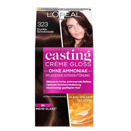 L'Oréal, Casting Creme Gloss, Färbewachs, 323 dunkle schokolade, 1 Stück