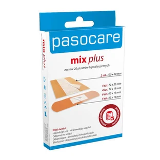 Pasocare, Plastry Mix Plus, zestaw, 20 sztuk