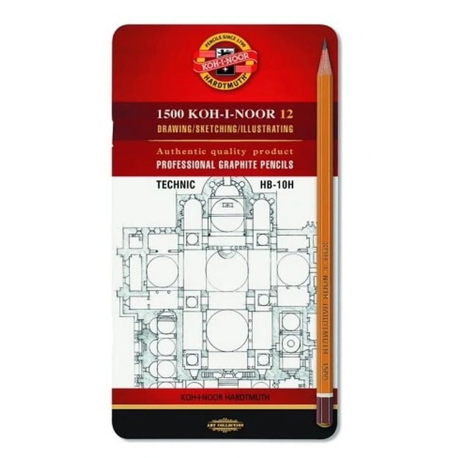 Koh-I-Noor, Graphit-Bleistift HB-10H, 12 Stück