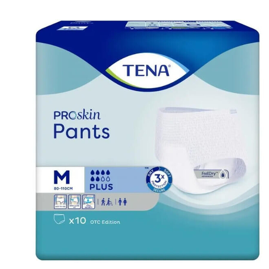 Tena Broek ProSkin chonic plus onderbroek plus M, 10 stuks - Langdurig!