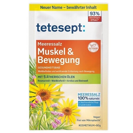 Tetesept, Muskel amp; Bewegung, Badezusatz, 80g