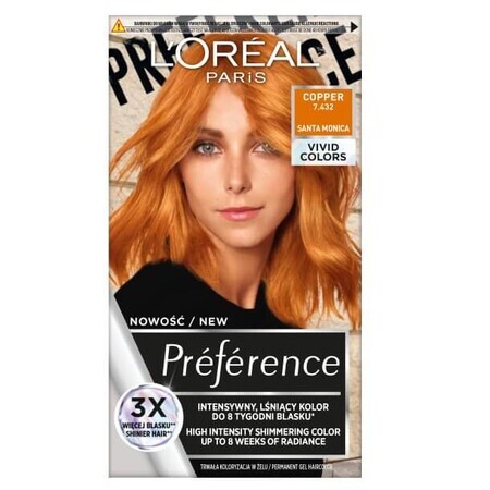 L'Oreal Paris Paris Preference Vivid Colors Haarfarbe 7.432 Cooper