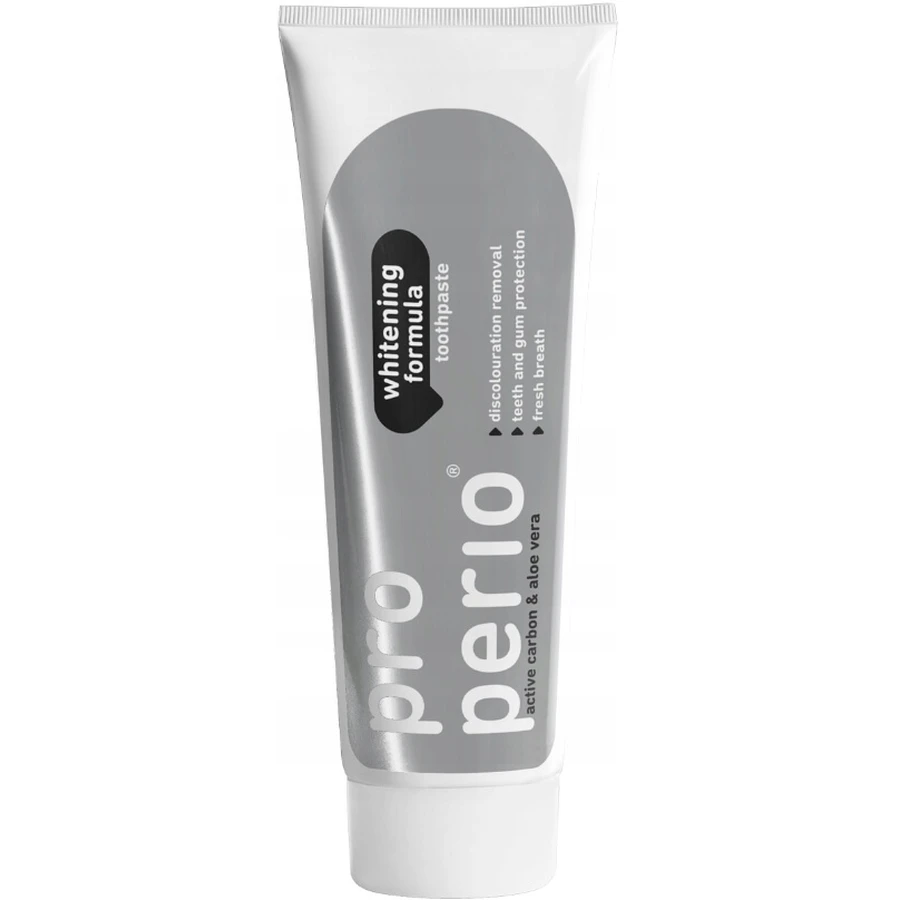 Pro Perio Whitening Formula, pasta dentífrica blanqueadora con carbón activo y aloe vera, 125 ml