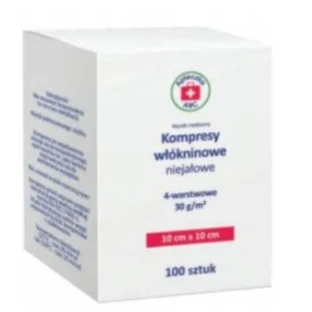 ABC First Aid Kit, Vliesstoffkompressen, 4 Lagen 30g 10cm x 10cm, 100 Stück - Langlebig!