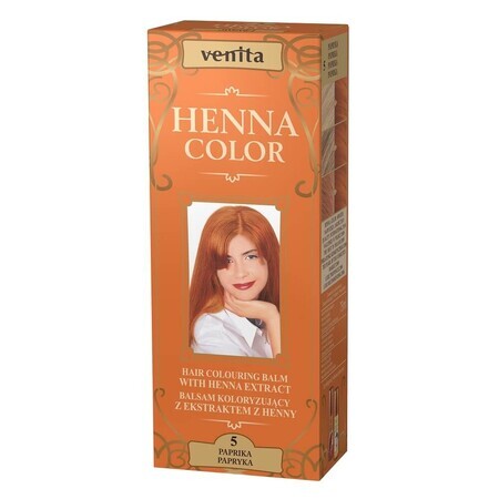 Venita Henna Colour Pflanzliche Färbelotion mit Henna-Extrakt 5 Paprika, 75ml