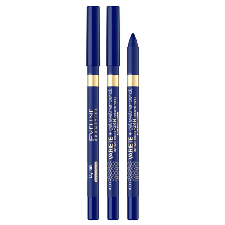 Eveline Cosmetics Variete Waterproof Eyeliner 03 Blu